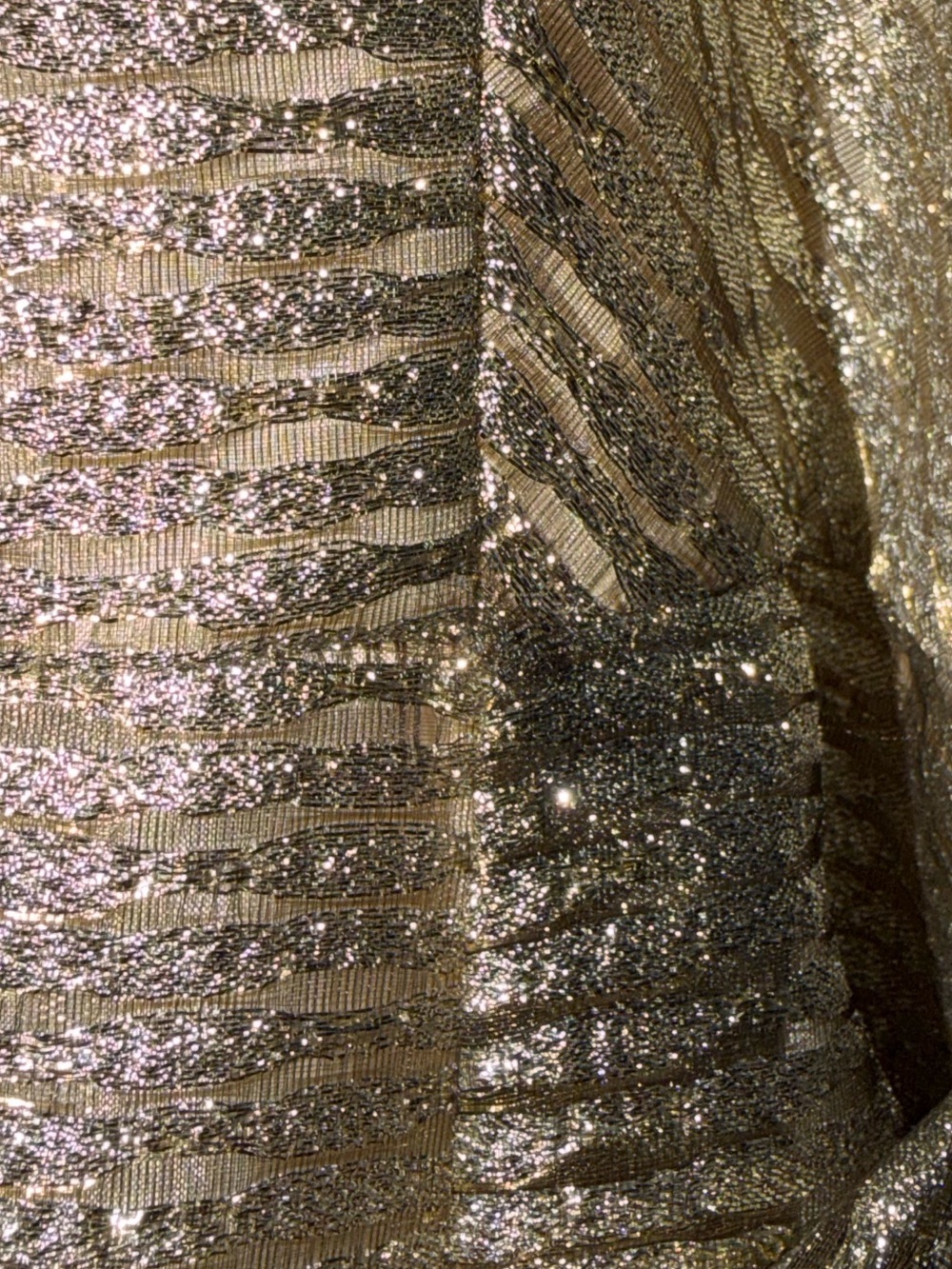 NWT Shoshanna Shimmery Metallic Gold mini prom graduation dress 10 - Picture 3 of 14